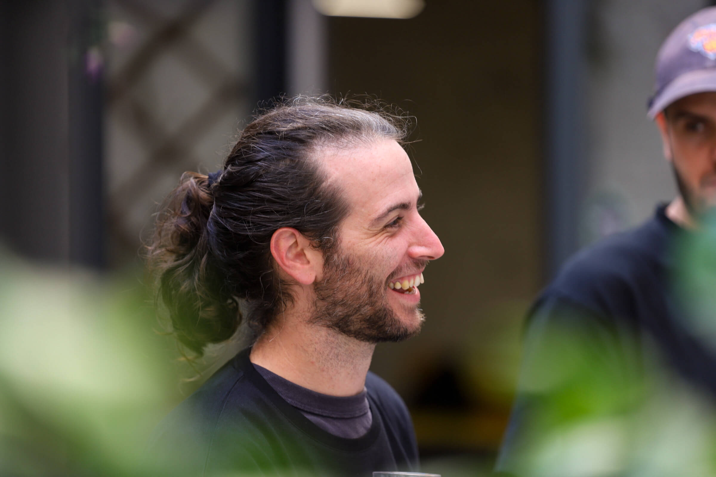 Participant smiling during event