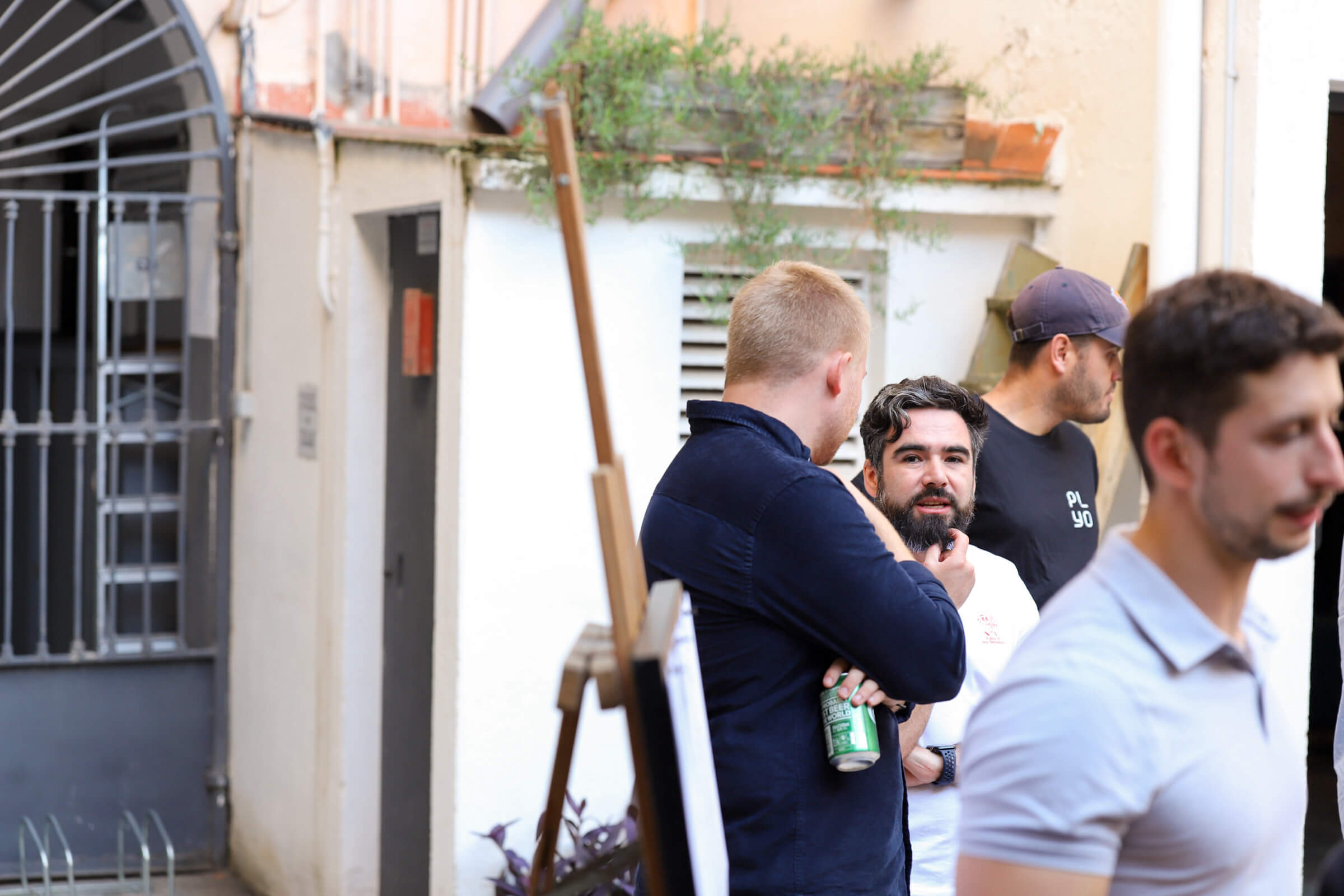 Participants socializing